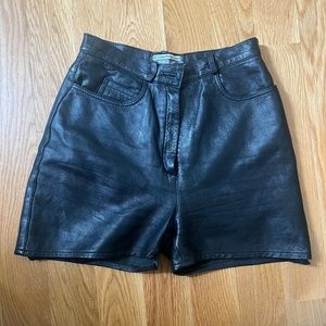 Vintage real leather shorts